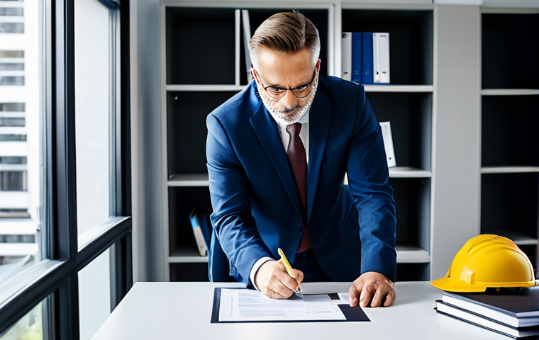 **

"A safety manager in a fully clothed, professional business attire, reviewing a Document Unique d'&Eacute;valuation des Risques (DUER) in a modern office setting. The scene showcases a focus on risk assessment and workplace safety. Safe for work, appropriate content, perfect anatomy, natural proportions, well-lit environment, professional. The manager is collaborating with employees discussing safety protocols. The office includes safety posters and visual aids. Modest office clothing."

**