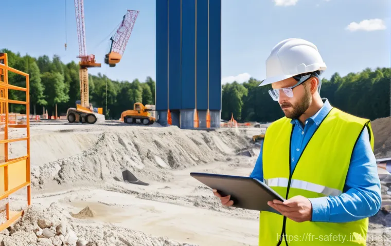 건설현장 안전관리자의 업무 사례 - **Prompt 1: Vigilant Safety Manager on a Modern Construction Site**
    "A highly detailed, realisti...