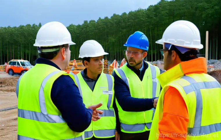 건설현장 안전관리자의 업무 사례 - **Prompt 1: Vigilant Safety Manager on a Modern Construction Site**
    "A highly detailed, realisti...